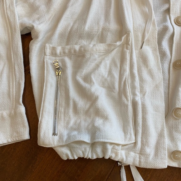 Blank NYC White Linen Utility Jacket Sz S - Picture 11 of 15